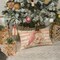 Pink Santa Claus Stripes Throw Pillow Cover, 12 x 20 Inch Pink Christmas Cushion Case Decoration for Sofa Couch